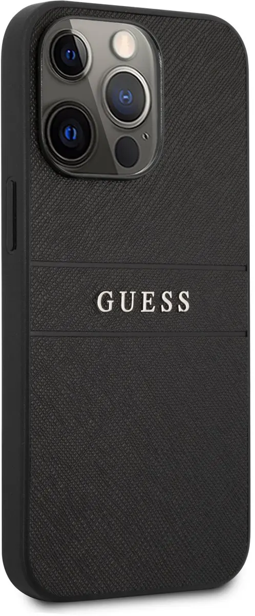 Guess Saffiano Backcase iPhone 13 Pro - Zwart - 7572