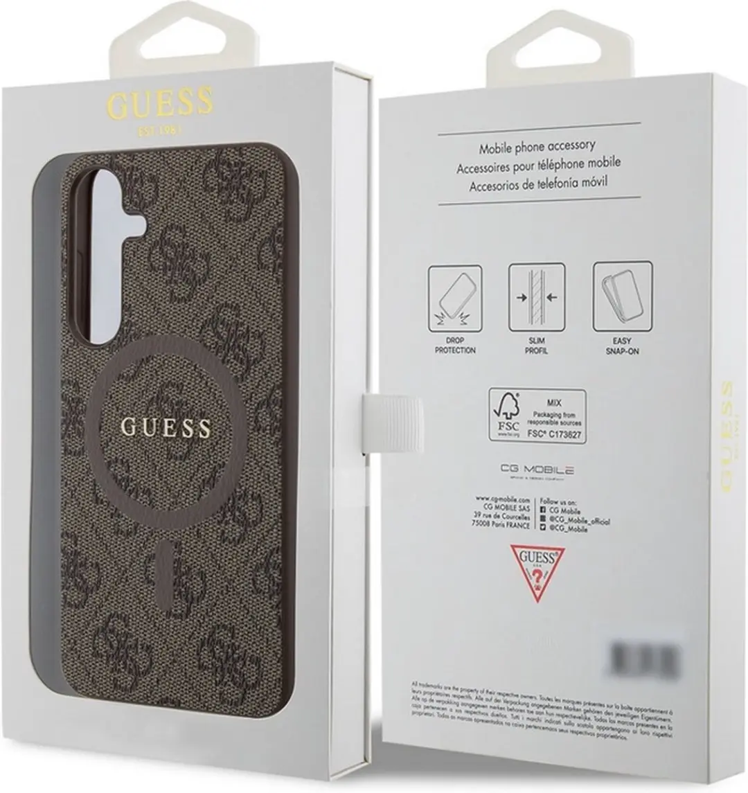 GUESS 4G Back Case MagSafe - Samsung Galaxy S24 Plus - Bruin