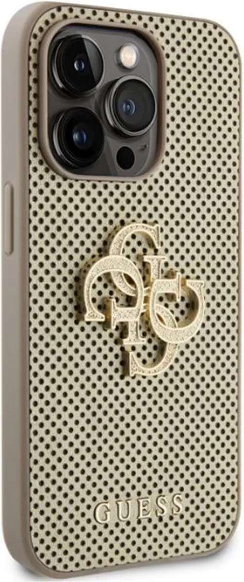 GUESS Perforated Back Case Goud - iPhone 15 Pro - afbeelding 6 van 6