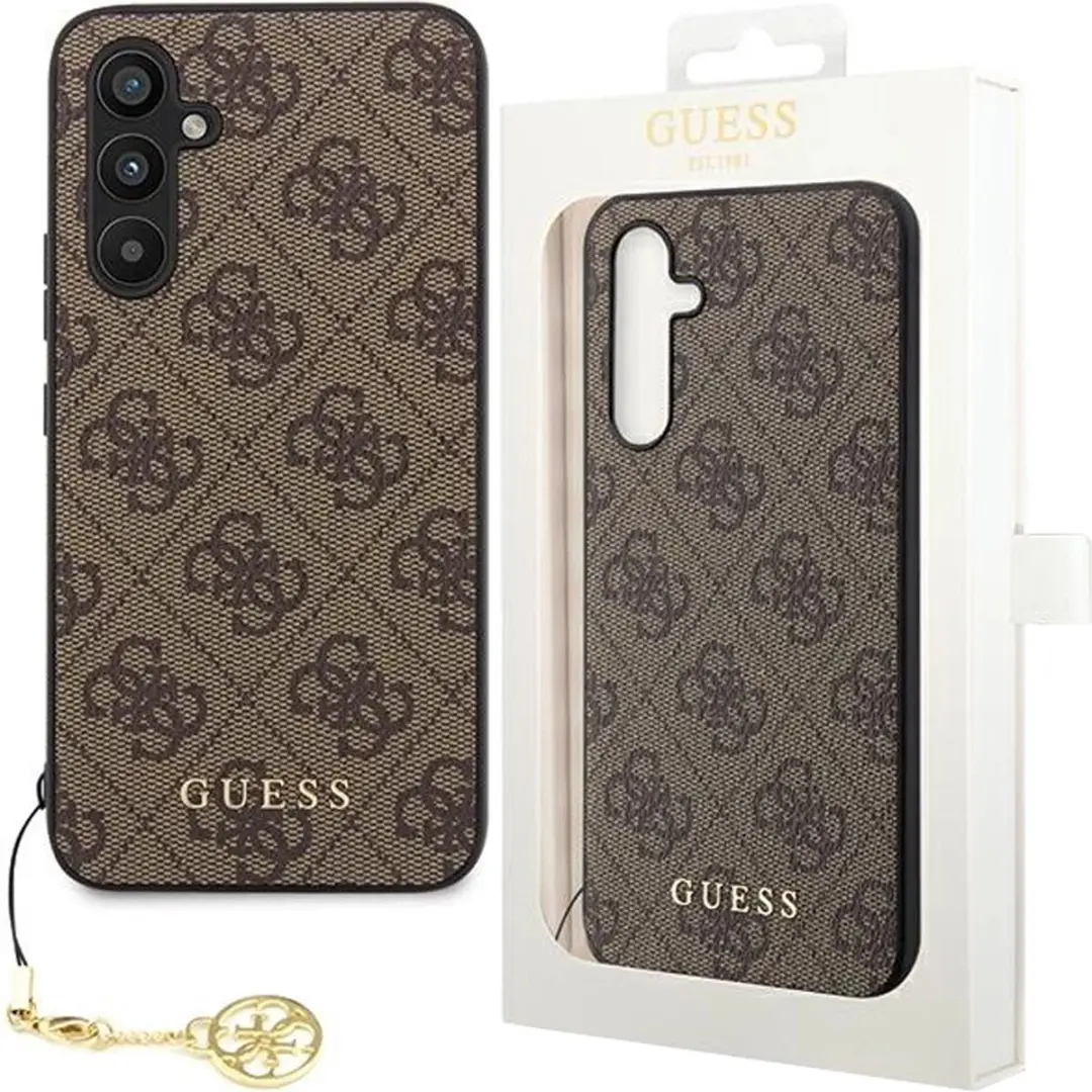 GUESS Charm Hoesje Samsung Galaxy S23 FE - Bruin