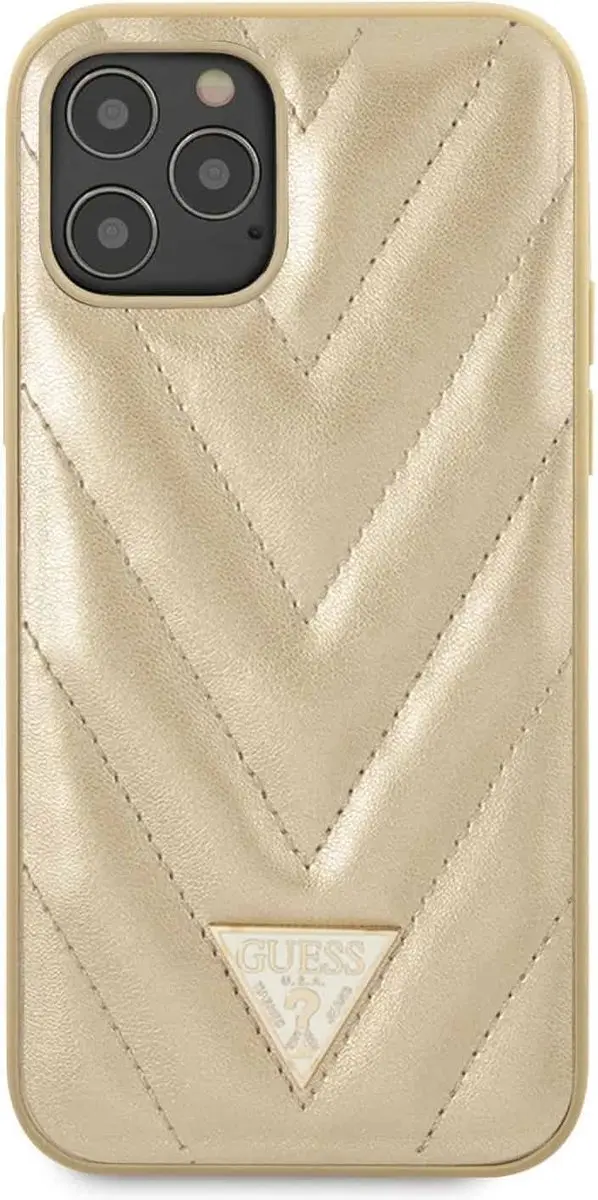 GUESS iPhone 12 Pro Max Hoesje - Effen Goud - 6271