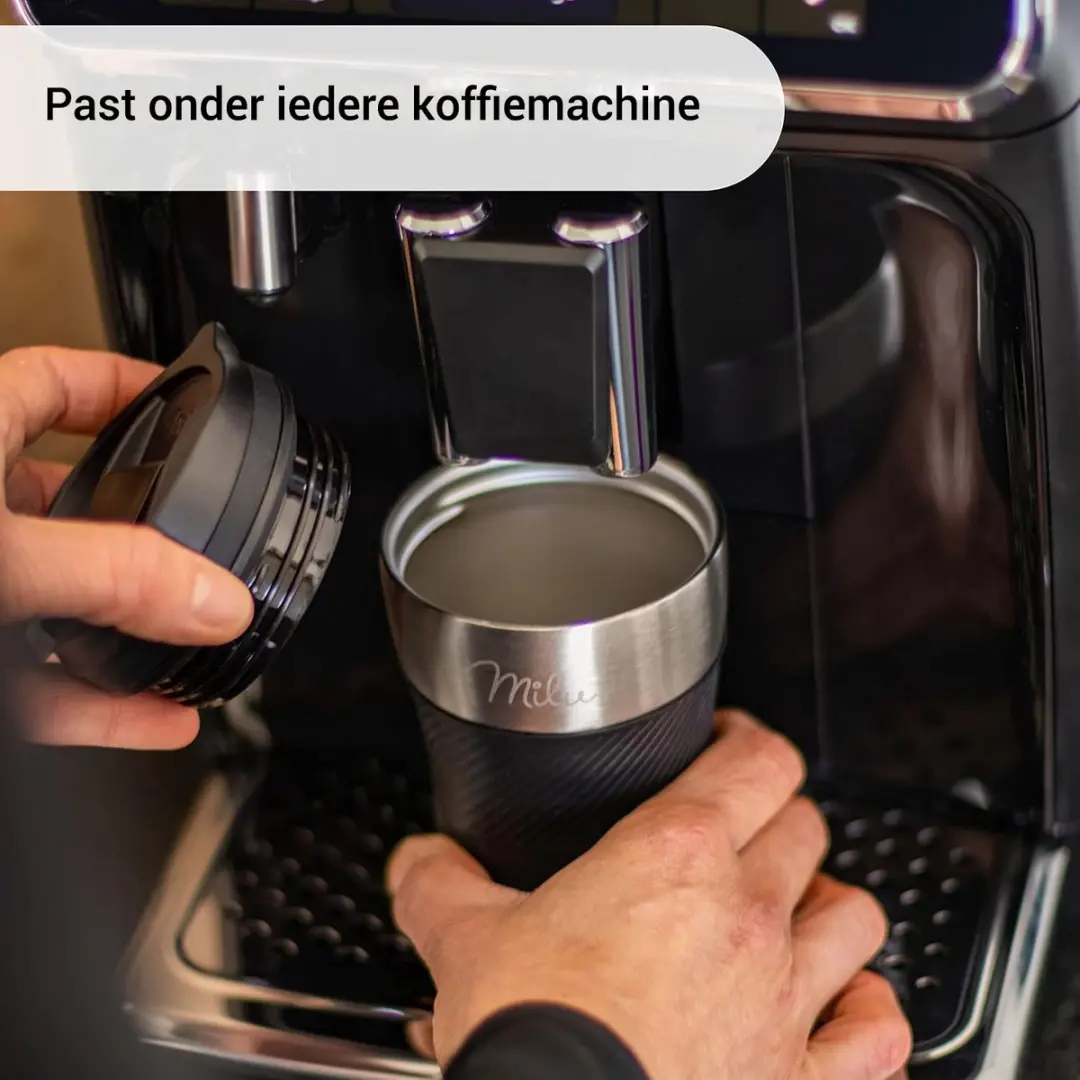 Milu Thermosbeker 210ml Olijfgroen - Dubbelwandig Roestvrij Staal