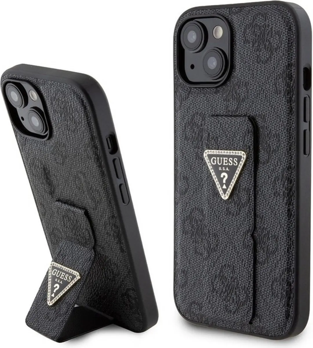 GUESS 4G Triangle Logo Grip Back Case - Grijs