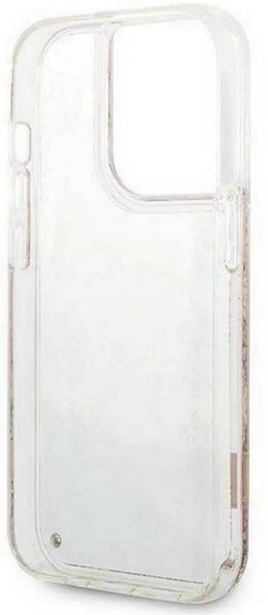 Guess Paisley Liquid Glitter Back Case - iPhone 14 Pro Max - Goud