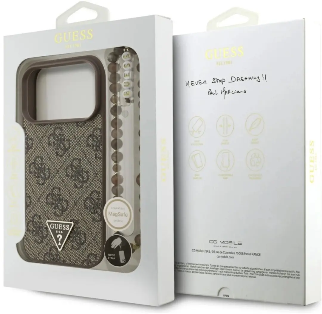 GUESS Case 4G Magsafe iPhone 17 Pro - Bruin