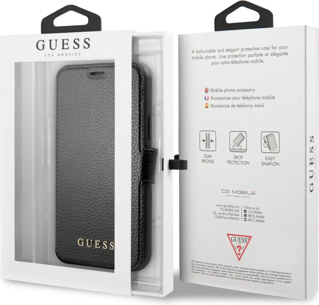 GUESS iPhone 11 Pro Hoesje 3700740463130 - Kunstleer - Zwart