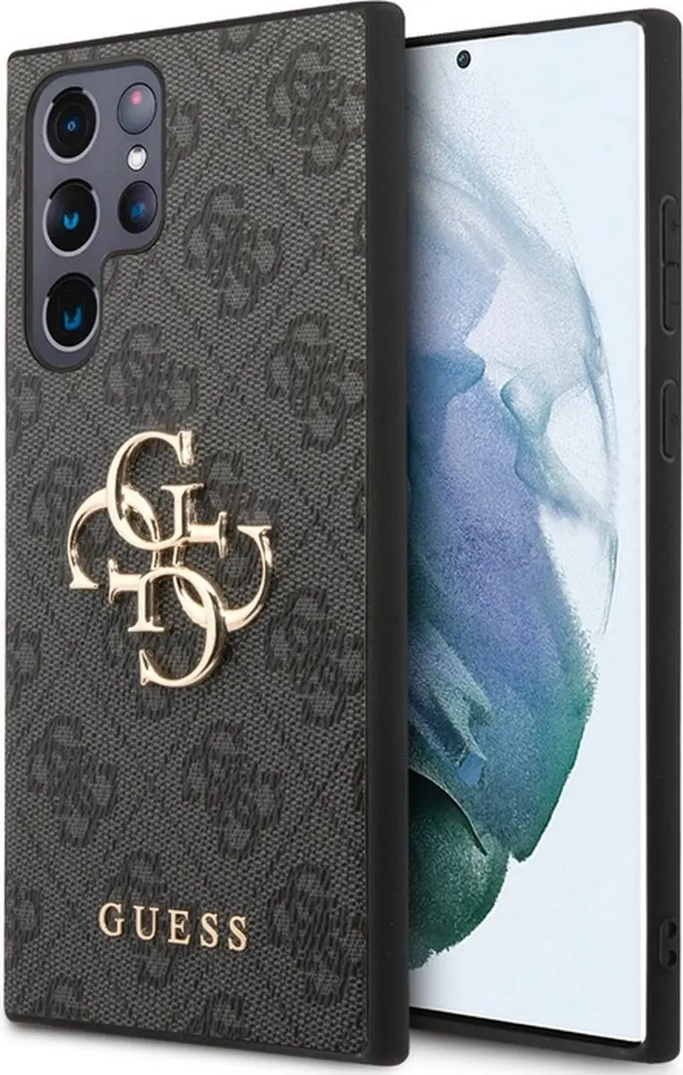 GUESS 4G Metal Logo Back Case GUHCS24L4GMGGR - Grijs