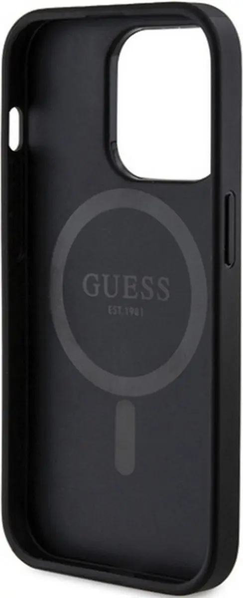 Guess 4G Back Case GUHCP13X4GBK - iPhone 13 Pro Max - Zwart