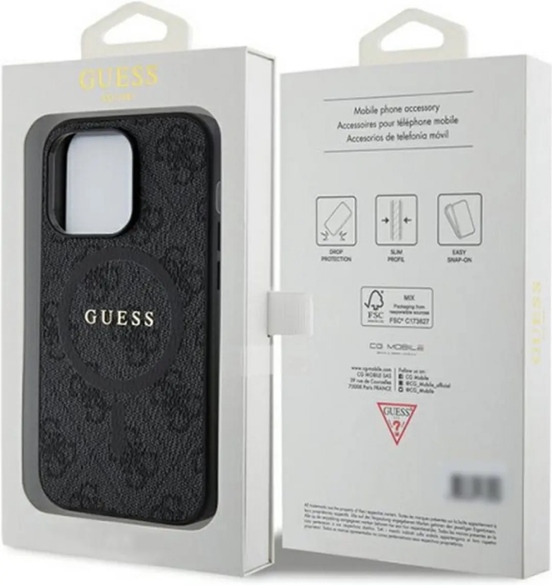 Guess 4G Back Case GUHCP13X4GBK - iPhone 13 Pro Max - Zwart