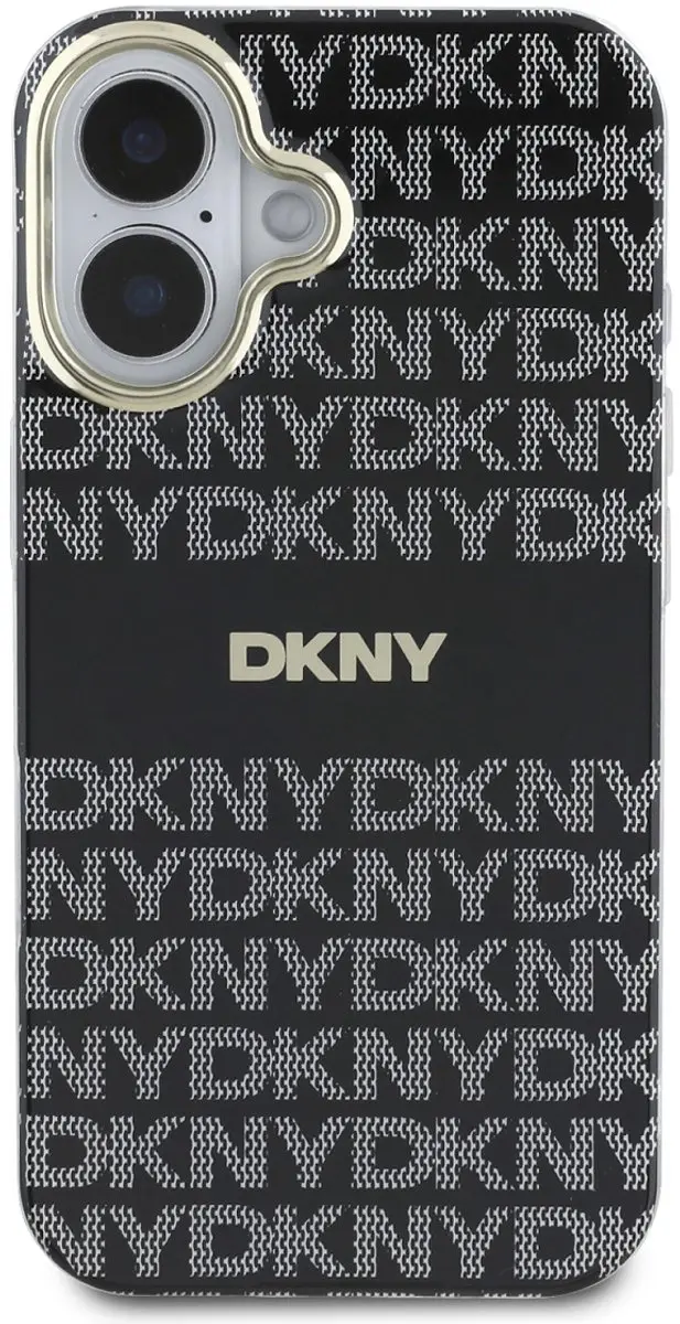 DKNY Backcover iPhone 16 - Zwart - 3666339335502