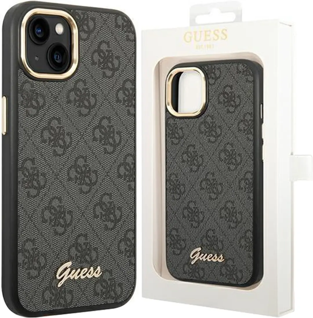 GUESS Telefoonhoesje iPhone 14 Plus - Grijs - MagSafe