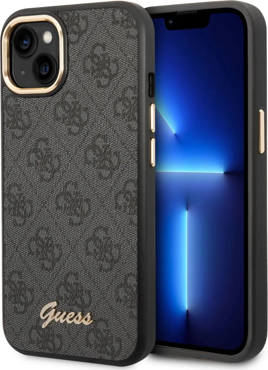GUESS Telefoonhoesje iPhone 14 Plus - Grijs - MagSafe