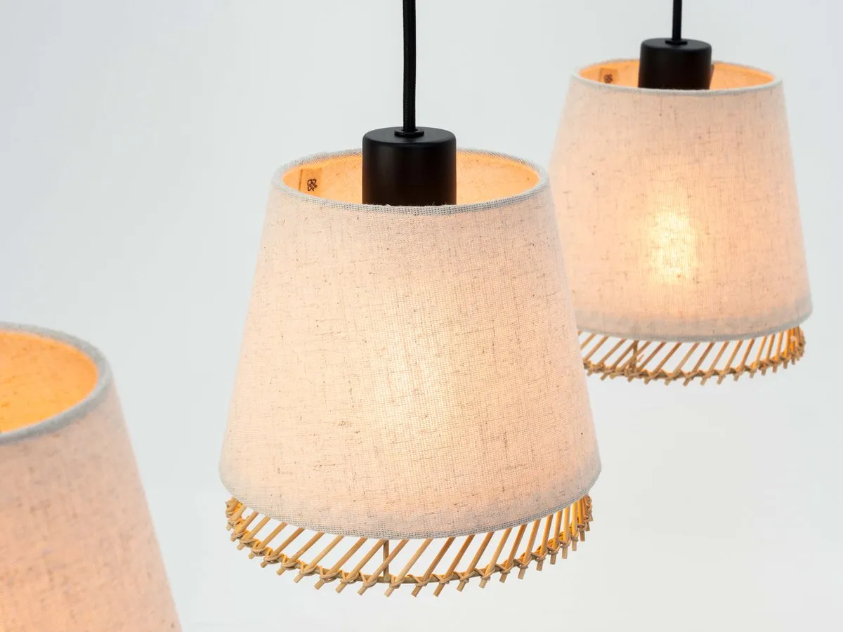 Eglo Tabley Hanglamp E27 - 89 cm - Zwart/Crème/Zand