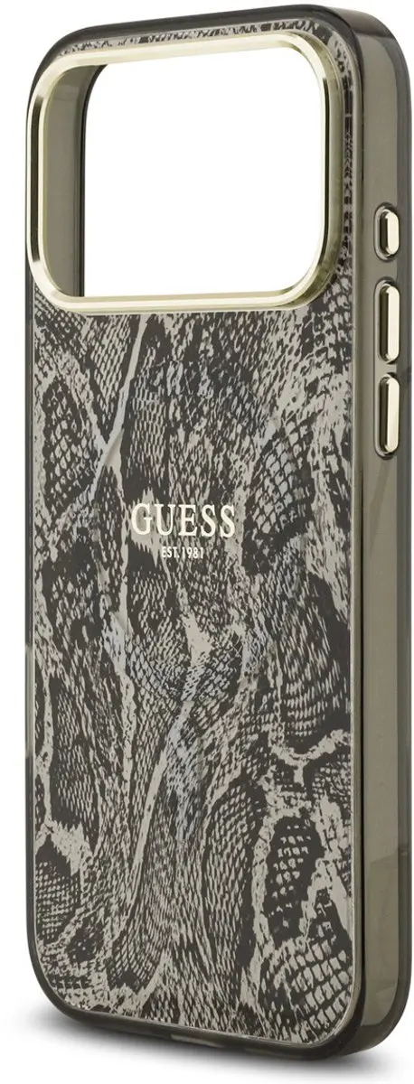 GUESS Back Cover Case iPhone 17 Pro Max - Zwart - Slangenprint - afbeelding 6 van 6
