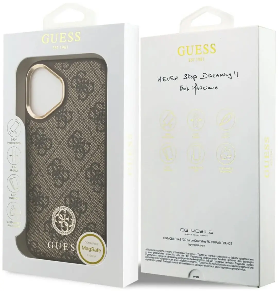 GUESS 4G Case Strass Logo MagSafe iPhone 17 - Zwart - afbeelding 6 van 6