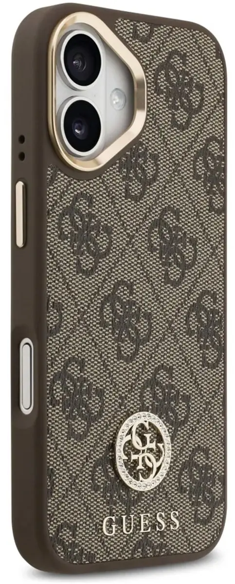 GUESS 4G Case Strass Logo MagSafe iPhone 17 - Zwart