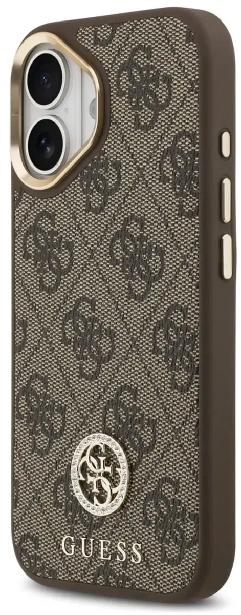 GUESS 4G Case Strass Logo MagSafe iPhone 17 - Zwart