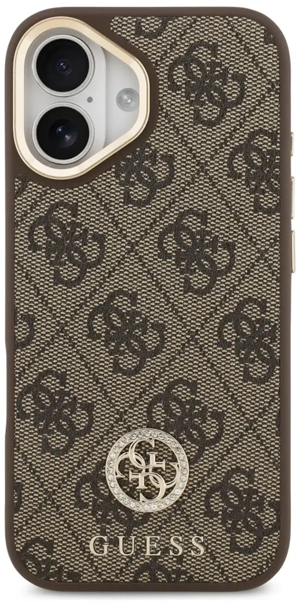 GUESS 4G Case Strass Logo MagSafe iPhone 17 - Zwart