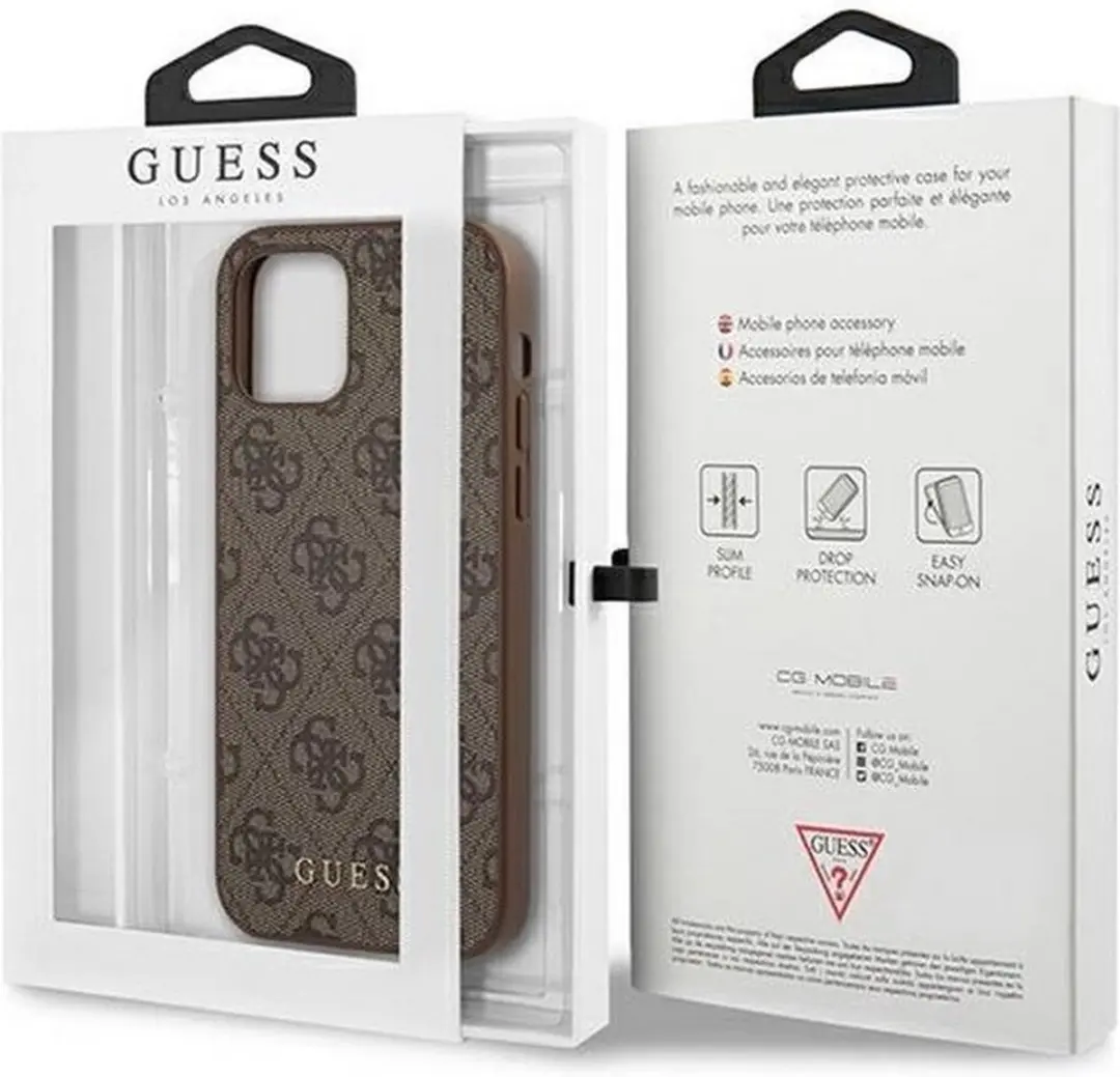Guess 4G Back Case - iPhone 12/12 Pro Bruin