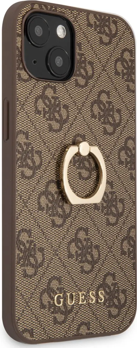 GUESS PU Leather Back Cover iPhone 13 Mini - Bruin