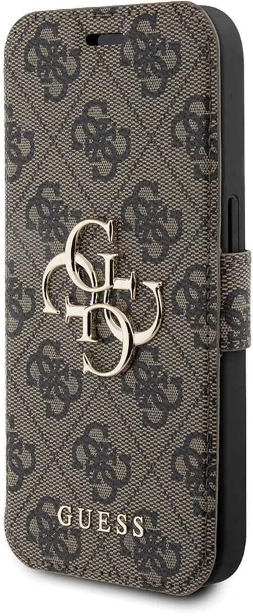 GUESS 4G Metal Logo Book Case - iPhone 15 Pro - 3 Stuks - Bruin - afbeelding 6 van 6