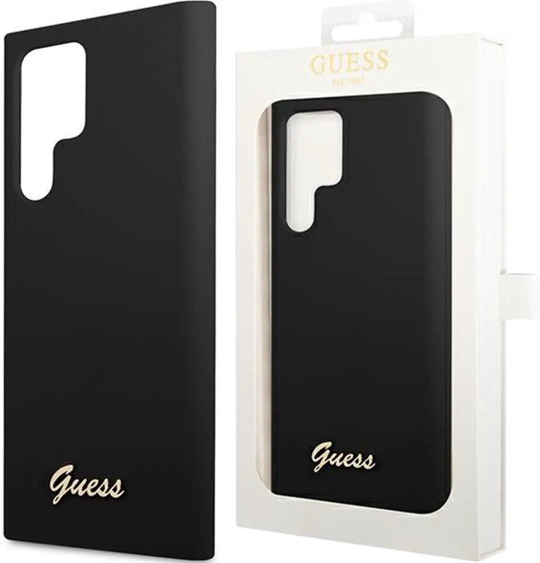 Guess Siliconen Hoesje S23 Ultra - Zwart/Goud - 3666339114831