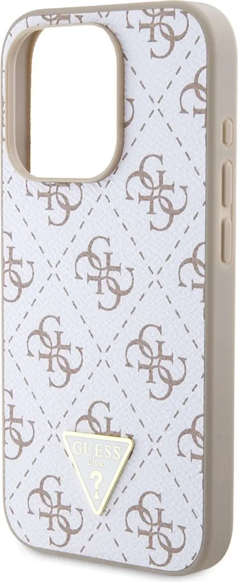 Guess 4G Triangle Logo Hoesje iPhone 15 Pro - Wit - afbeelding 6 van 6