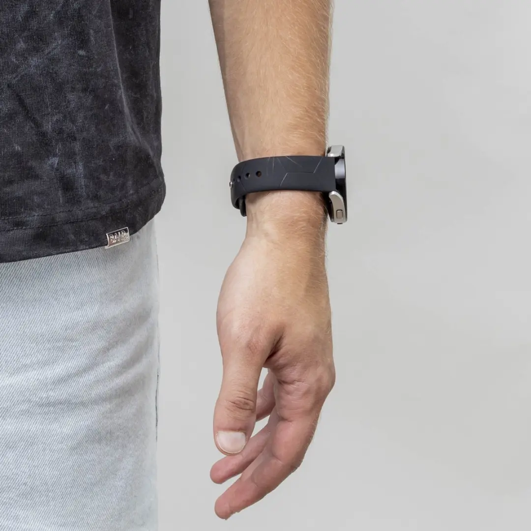 BALR Hexagon Sportband 20mm - Zwart