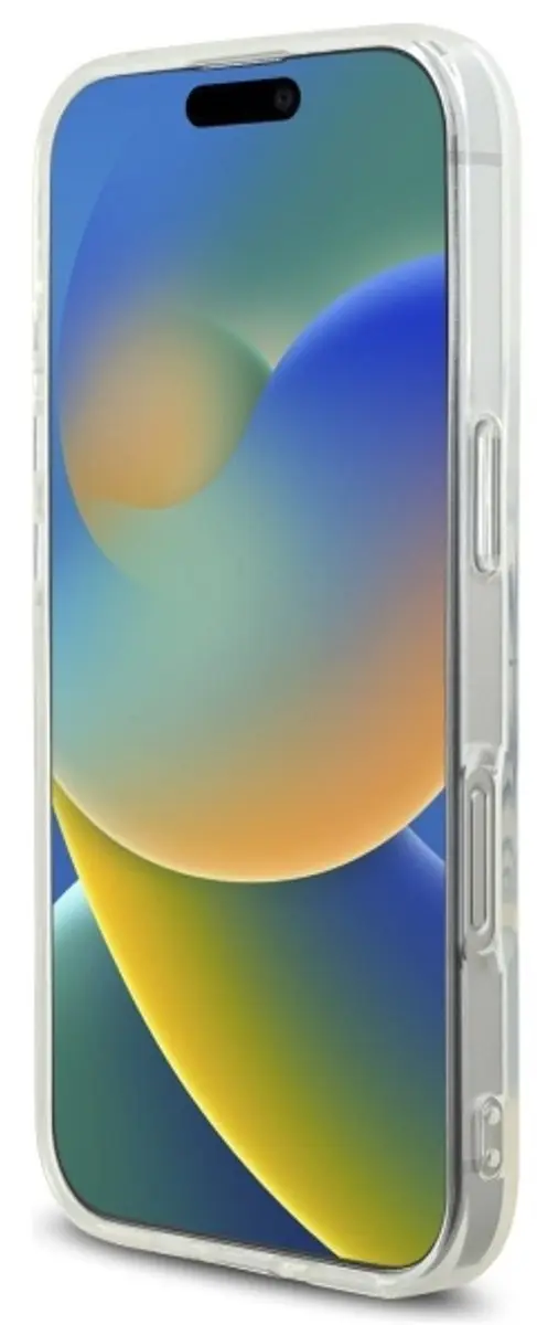 Guess iPhone 16 Pro Hoesje - MagSafe - IML Crystals - Wit