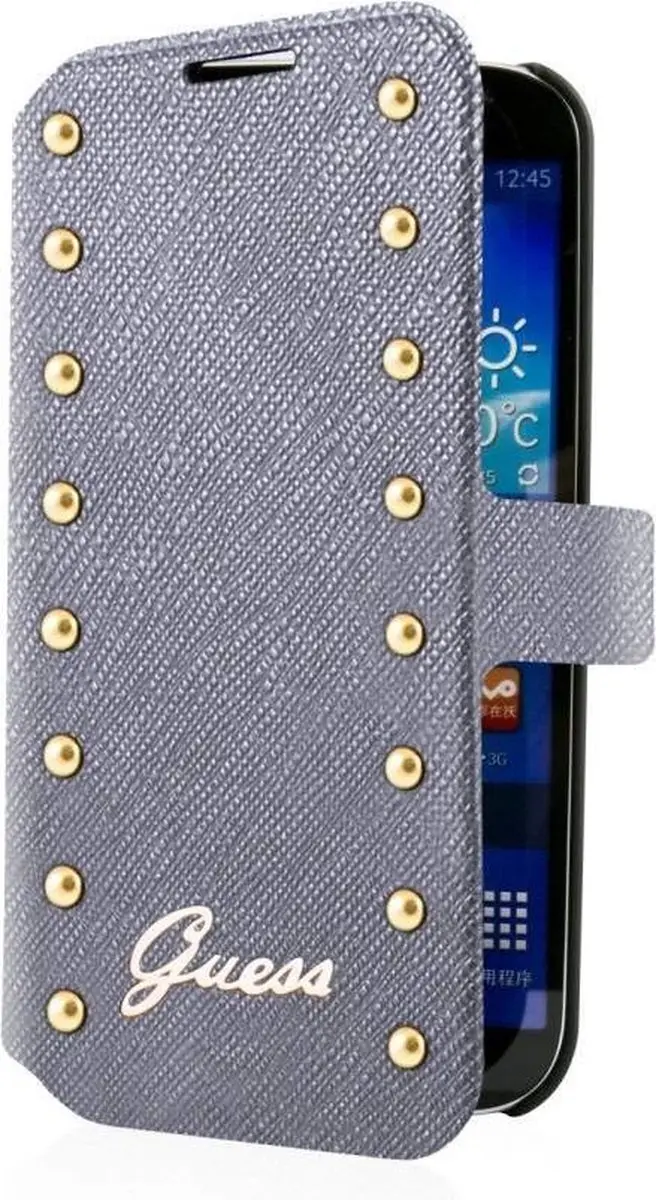 GUESS Studded Collection Folio Hoes Samsung Galaxy S5 Neo - Grijs