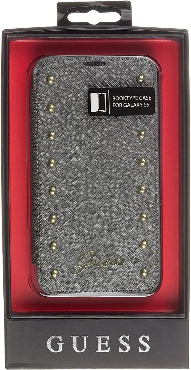 GUESS Studded Collection Folio Hoes Samsung Galaxy S5 Neo - Grijs - afbeelding 6 van 6