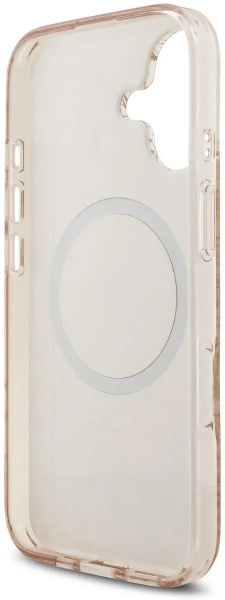 Guess IML Flowers Allover iPhone 17 Hoesje - Roze - MagSafe