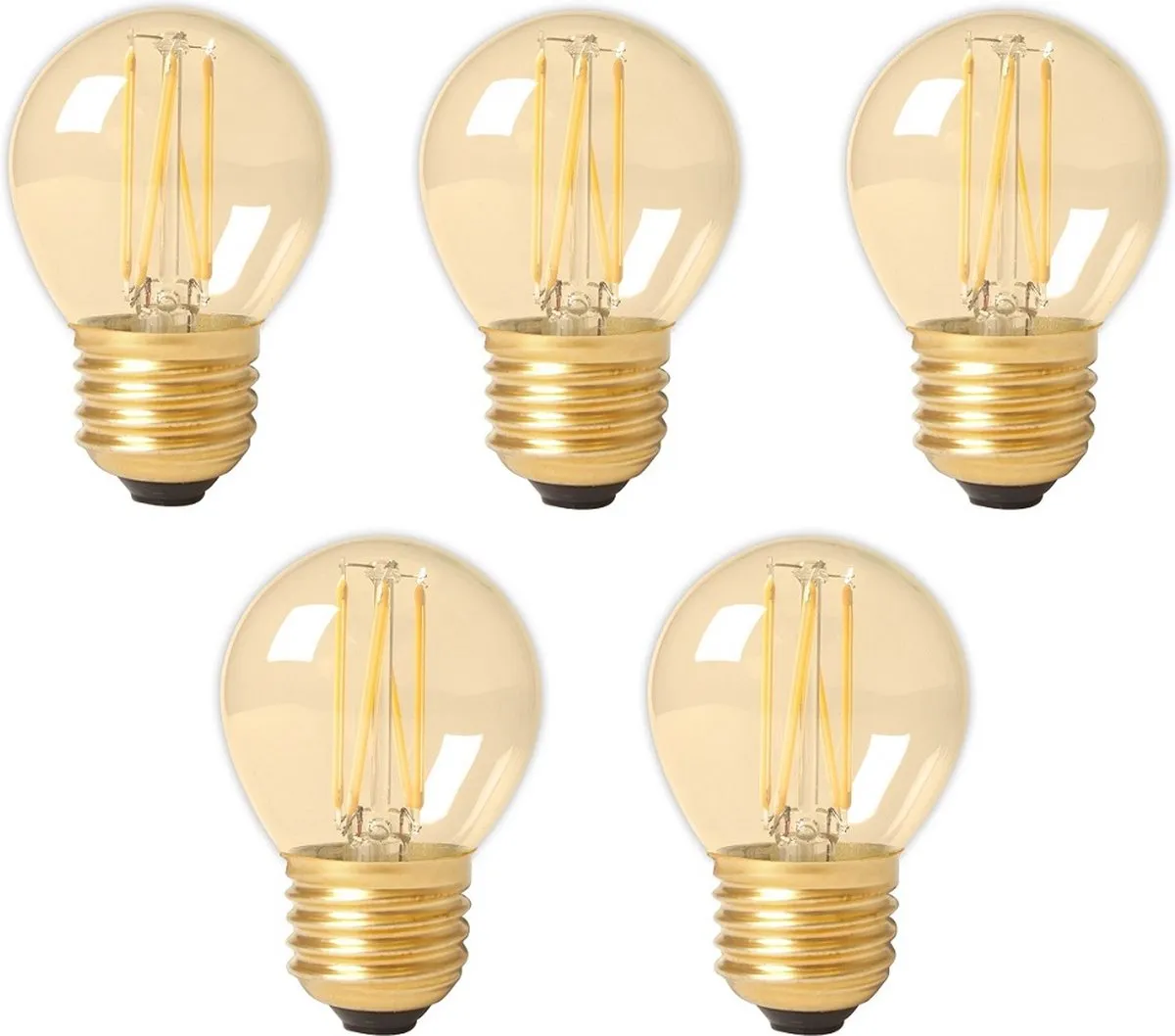 Calex LED Kogellamp E27 3.5W 250lm 2100K Goud - 5 Stuks