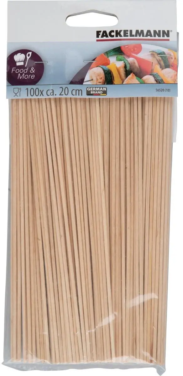 Fackelmann Houten Spiesjes 20cm - 100 Stuks