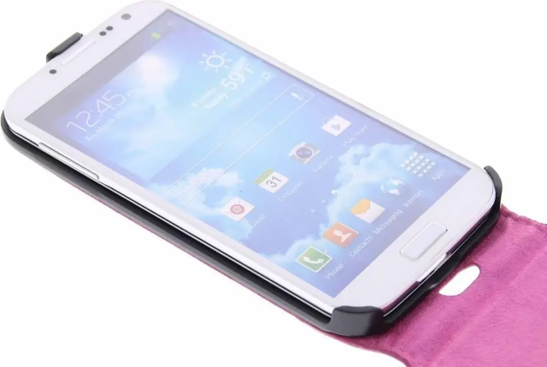GUESS Hoesje Samsung Galaxy S4 - Roze Kunstleer
