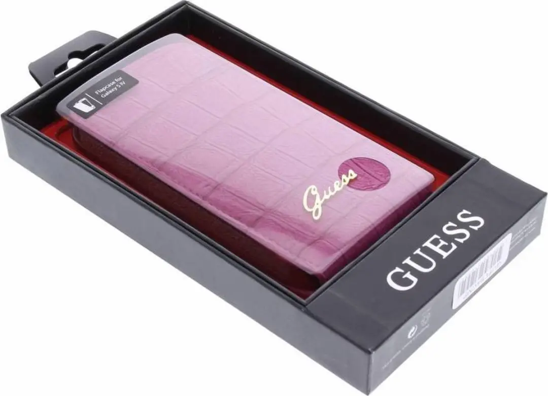 GUESS Hoesje Samsung Galaxy S4 - Roze Kunstleer