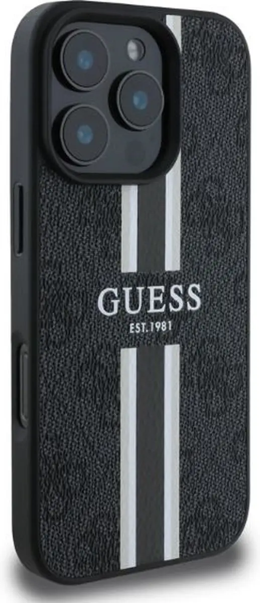 GUESS Hoesje iPhone 16 Pro - MagSafe - Zwart