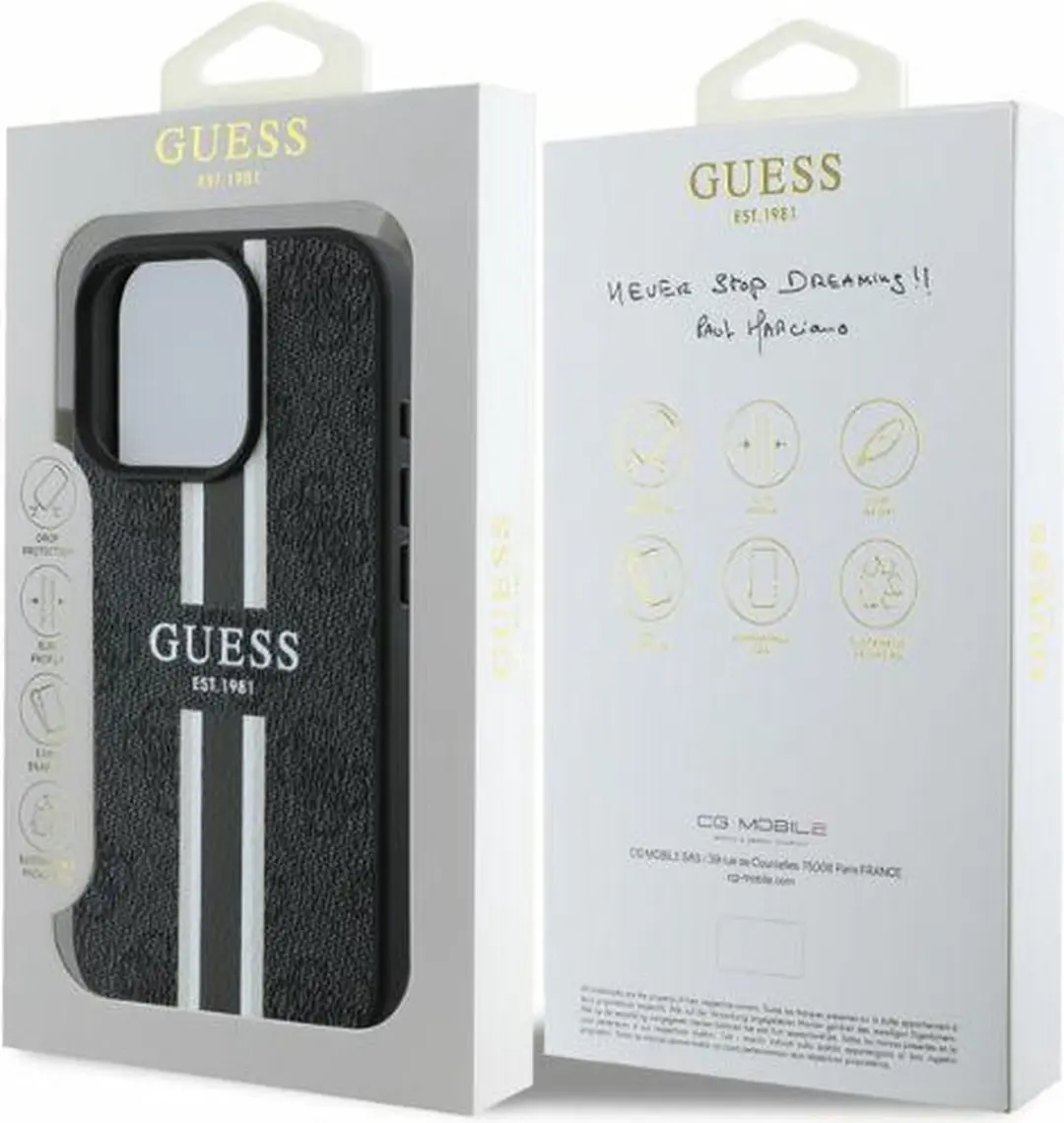 GUESS Hoesje iPhone 16 Pro - MagSafe - Zwart