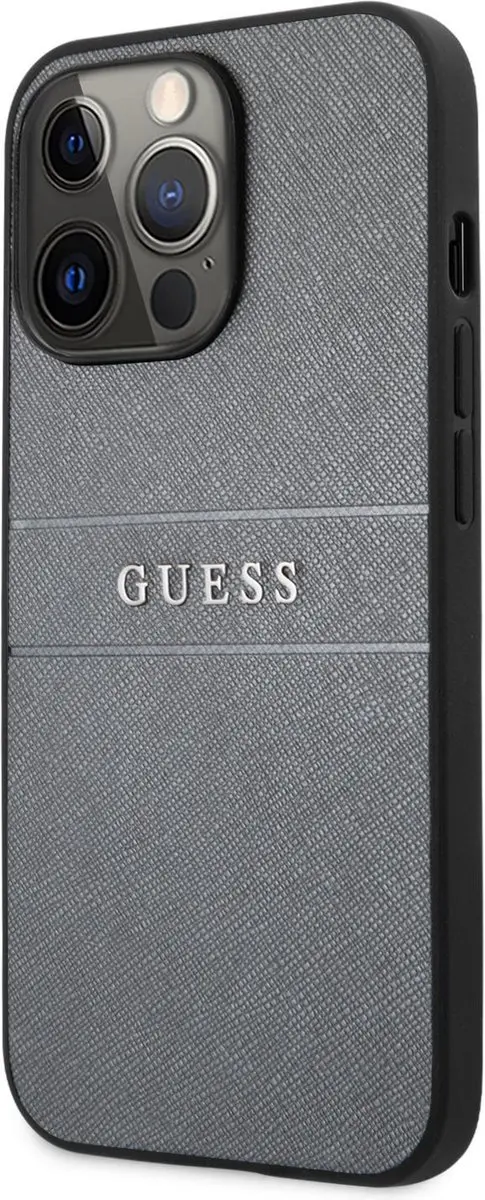 Guess Saffiano Backcase iPhone 13 Pro Max - Grijs - 7579