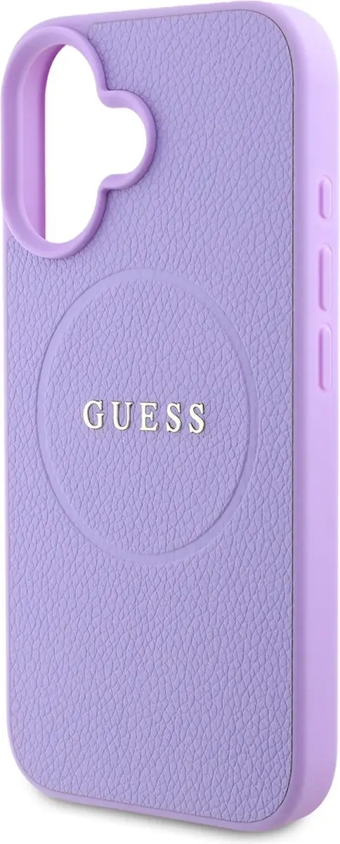 GUESS Hoesje iPhone 16 MagSafe Paars