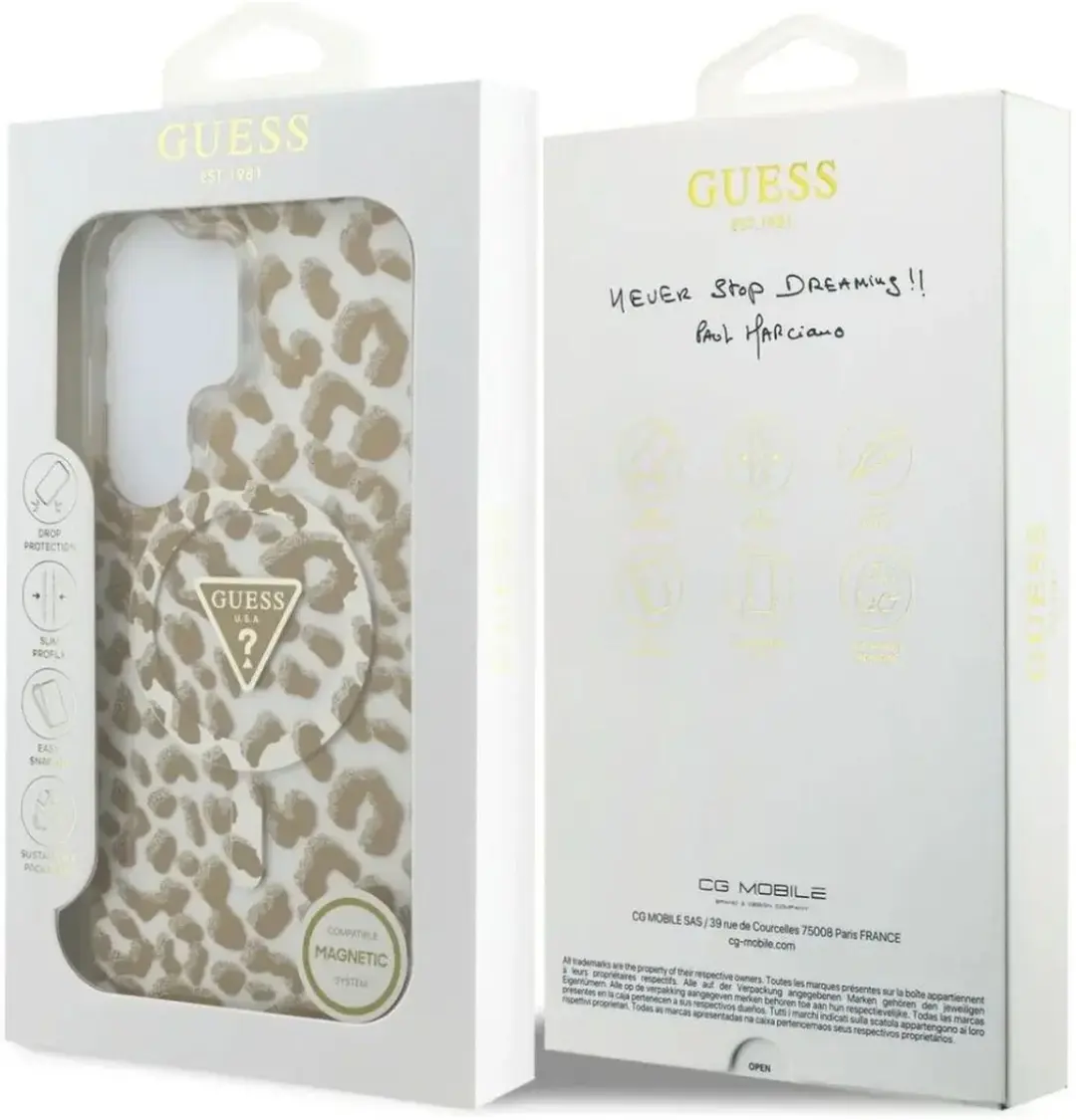Guess Hoesje Samsung Galaxy S26 Ultra - Panterbruin - MagSafe