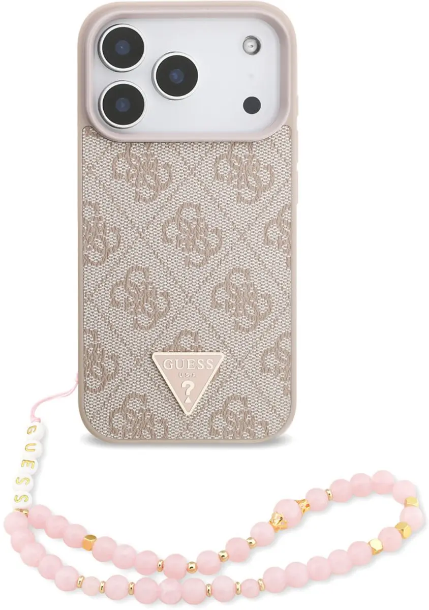 Guess Telefoonhoesje iPhone 17 Pro MagSafe - Roze Driehoek