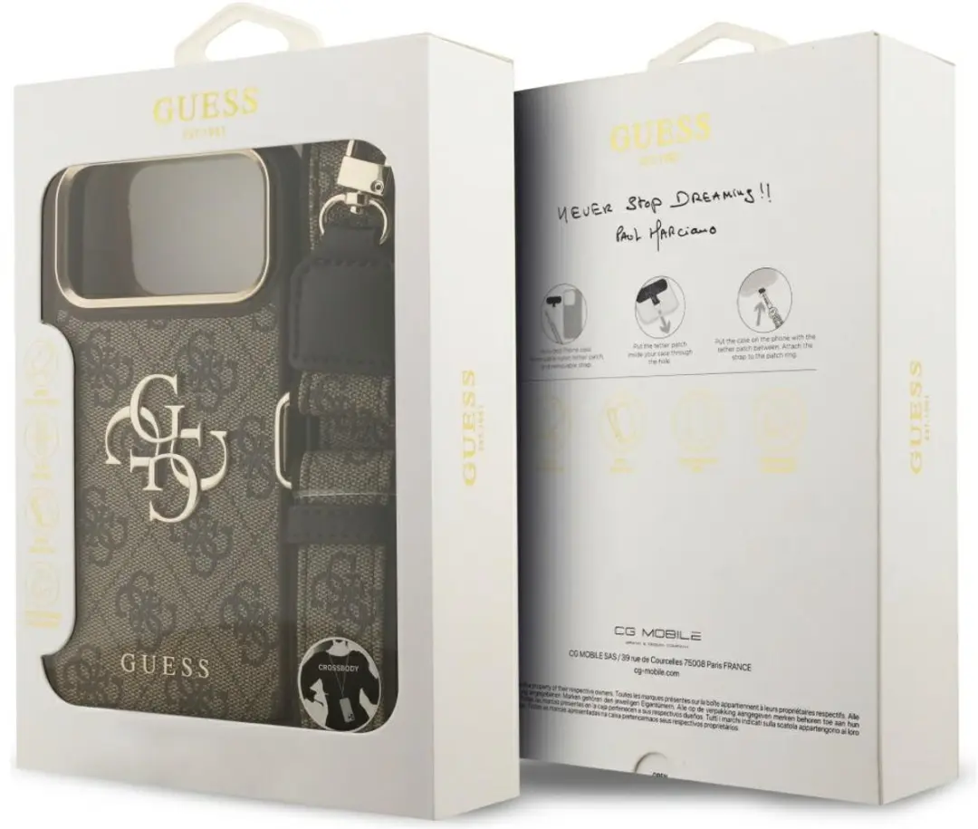 Guess 4G Groot Logo Hoesje iPhone 17 Pro Max - Zwart