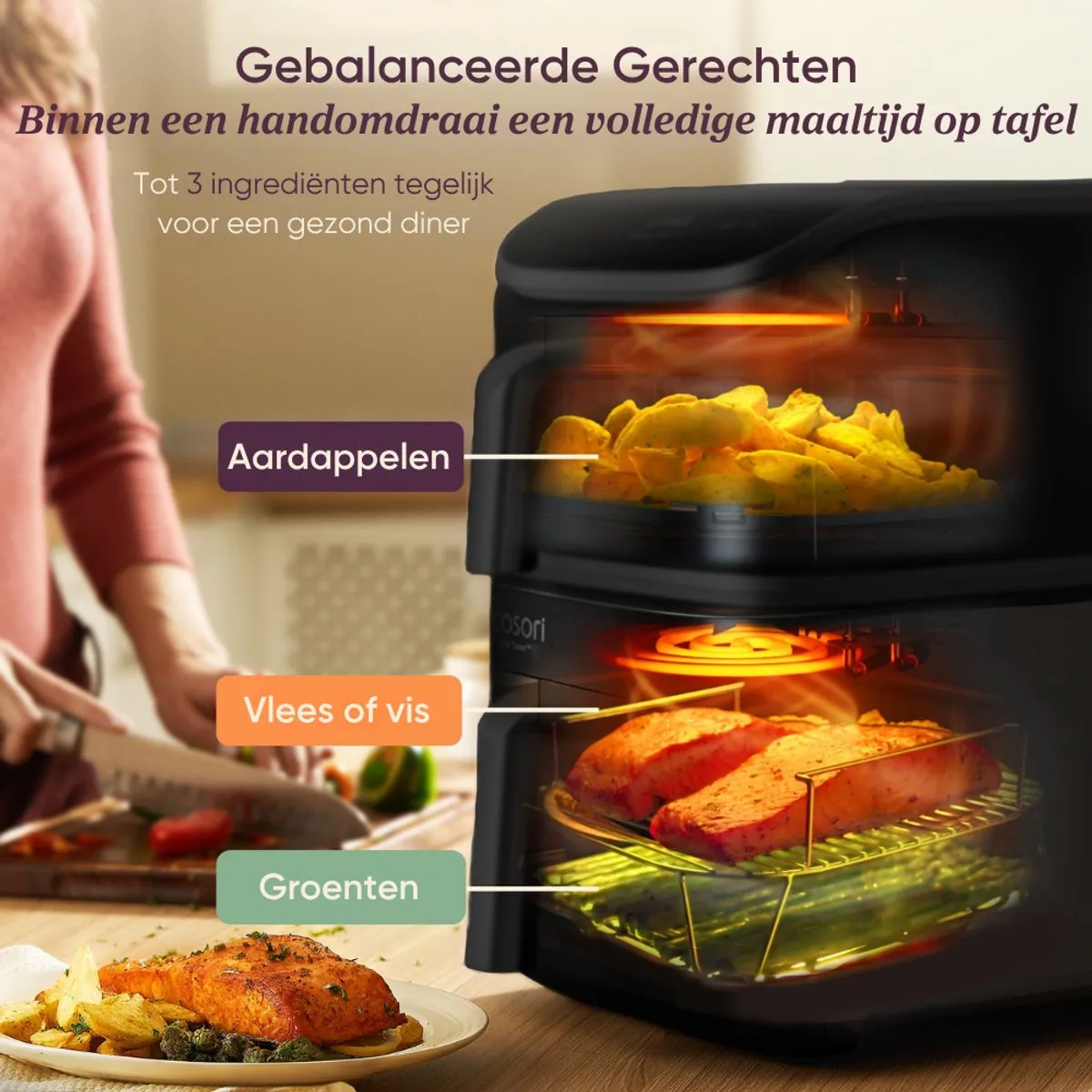 Cosori XXL Airfryer Turbo Tower 10.8L - 2630W
