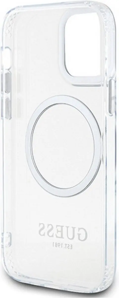 GUESS Translucent Back Case - iPhone 12/12 Pro - Zilver