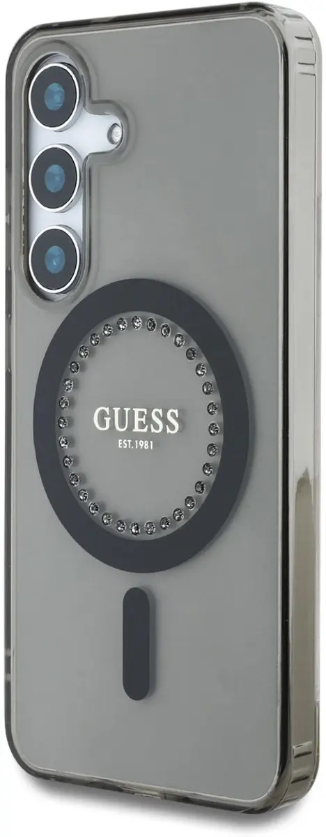 GUESS IML Rhinestones Back Cover 3666339449520 - Zwart