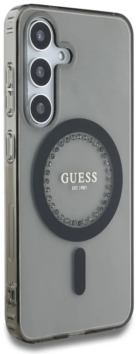 GUESS IML Rhinestones Back Cover 3666339449520 - Zwart
