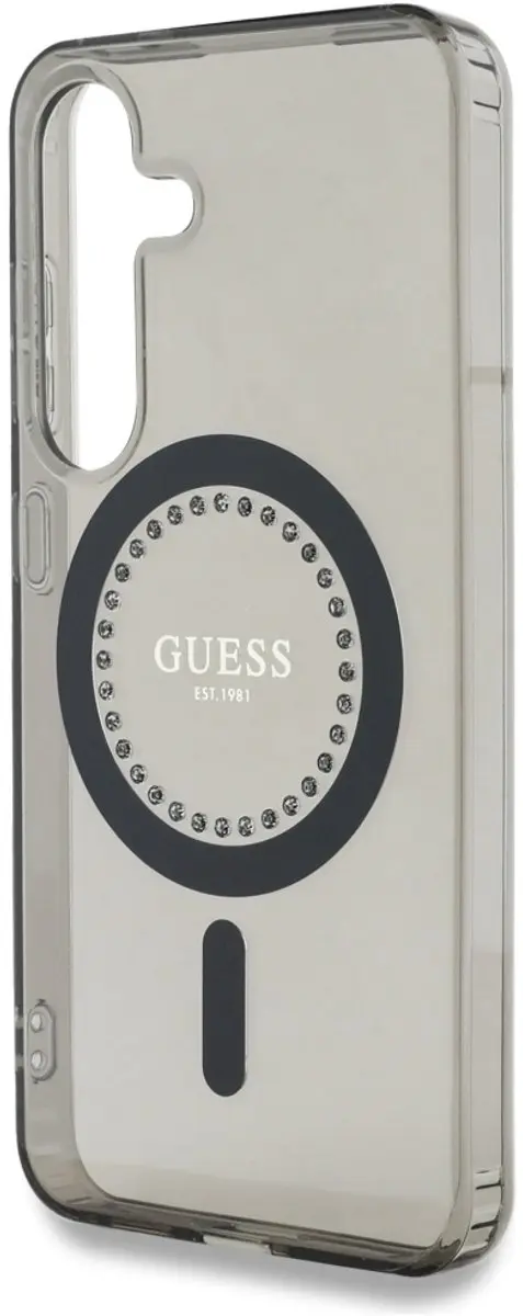 GUESS IML Rhinestones Back Cover 3666339449520 - Zwart