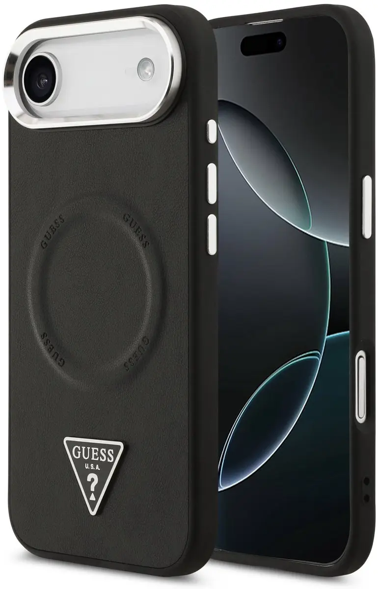 GUESS Triangle Logo iPhone Air Hoesje MagSafe - Zwart