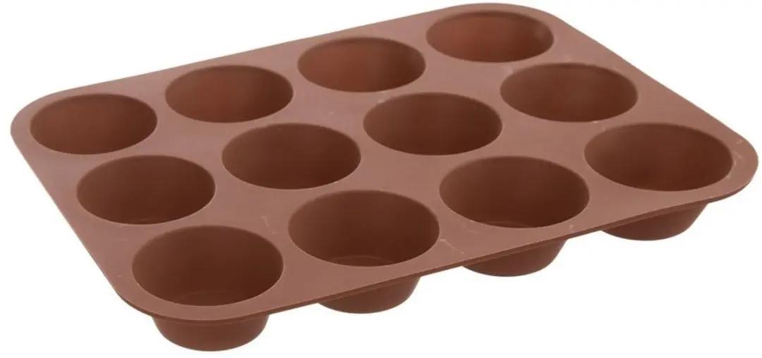 Orion Silikon Muffinbakvorm Rechthoekig 32,5x25x3cm - Bruin